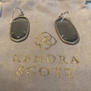 Kendra Scott Slate Gray Drop Earrings